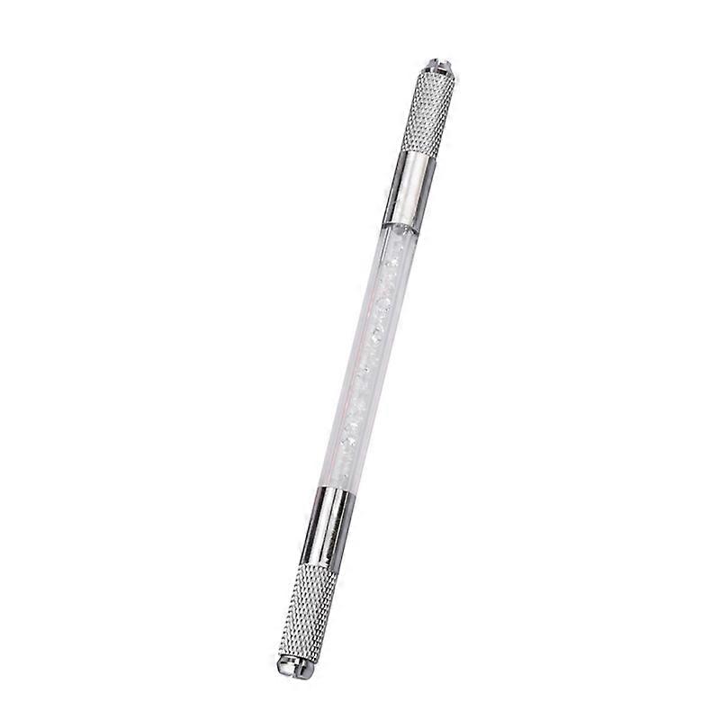 Manual Microblading Pen Prevent Slipping Traditional Tattoo Pen Tool for Eyebrow Eyeliner White 
