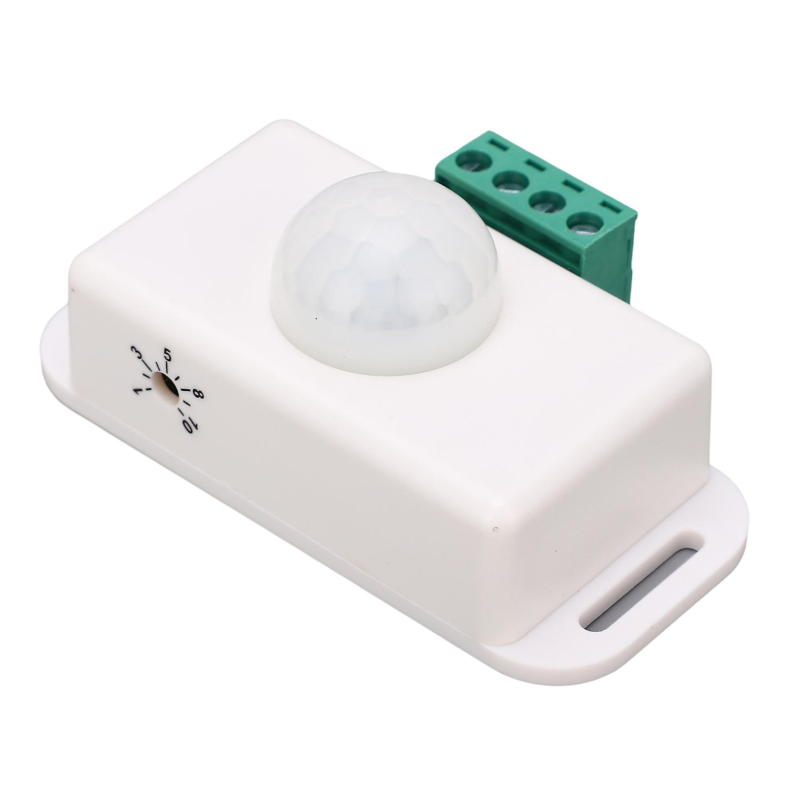 Body Sensing Switch Delay Time Adjustable Infrared Motion Sensing Switch 6A 12‑24V White 