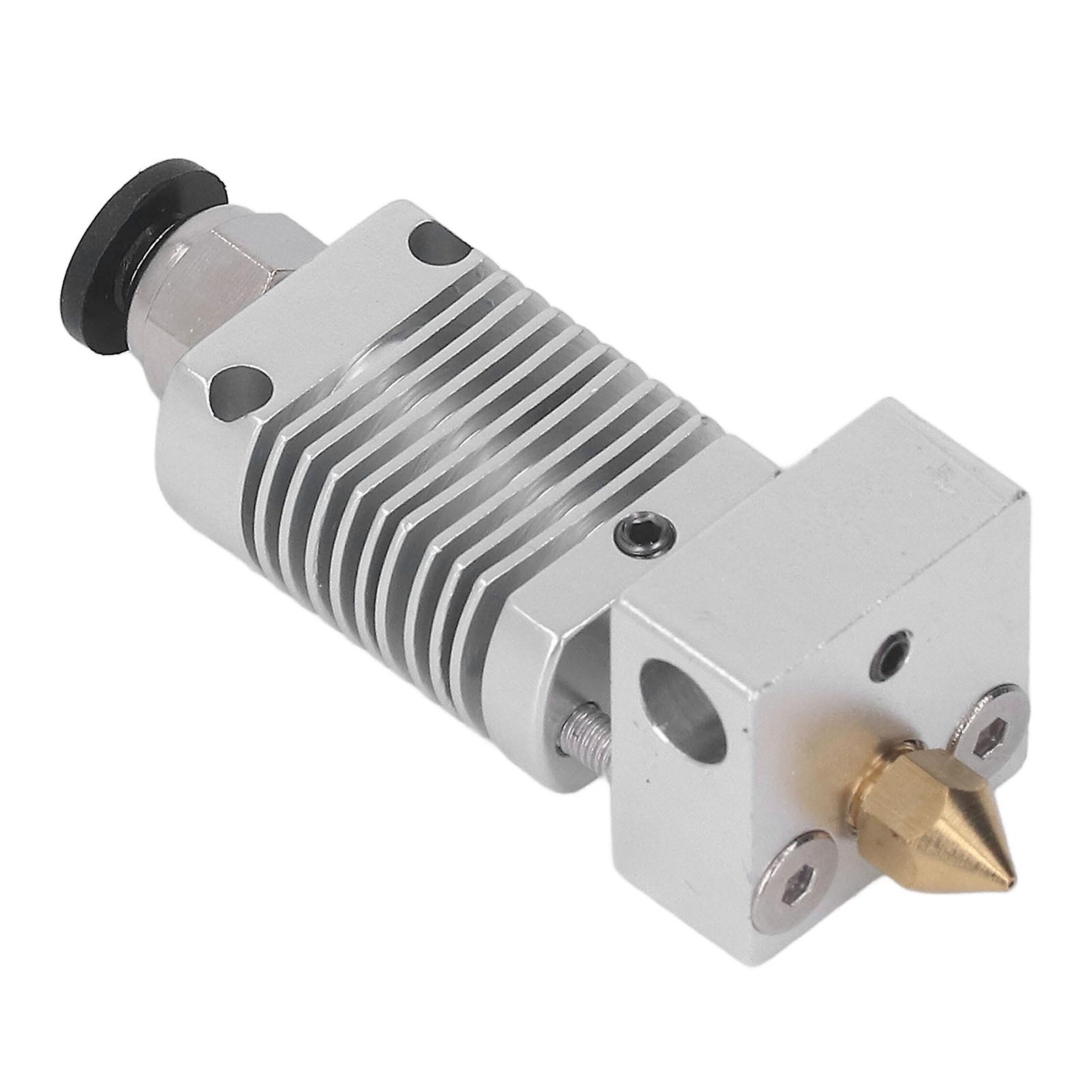 3D Printer Accessories: Extruder Printing Head with 0.4mm Nozzle & Thread Connection Hotend (Silver)
