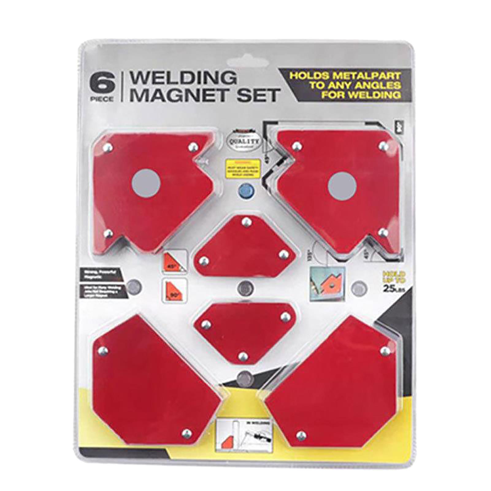 6Pcs Strong Welding Magnet Set Right Inclined Angle Robust Multi Angle Magnet Welding Holder Kit