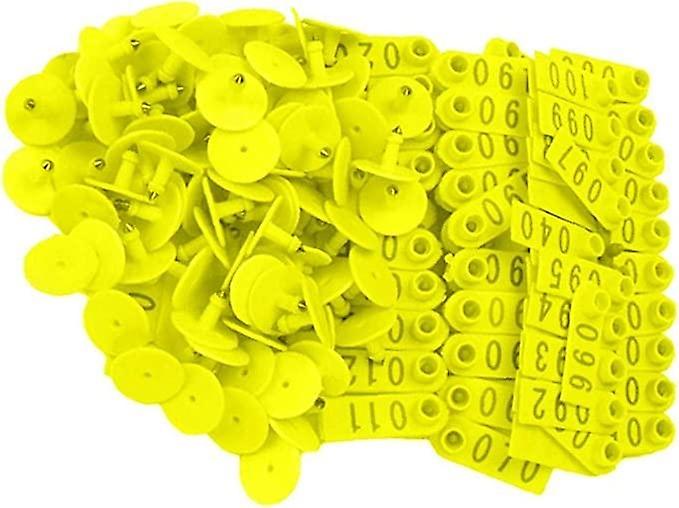 Livestock Identification Numbered Ear Tags for Pigs Goats Pigs Cows Livestock Farm Calf Green Tags T