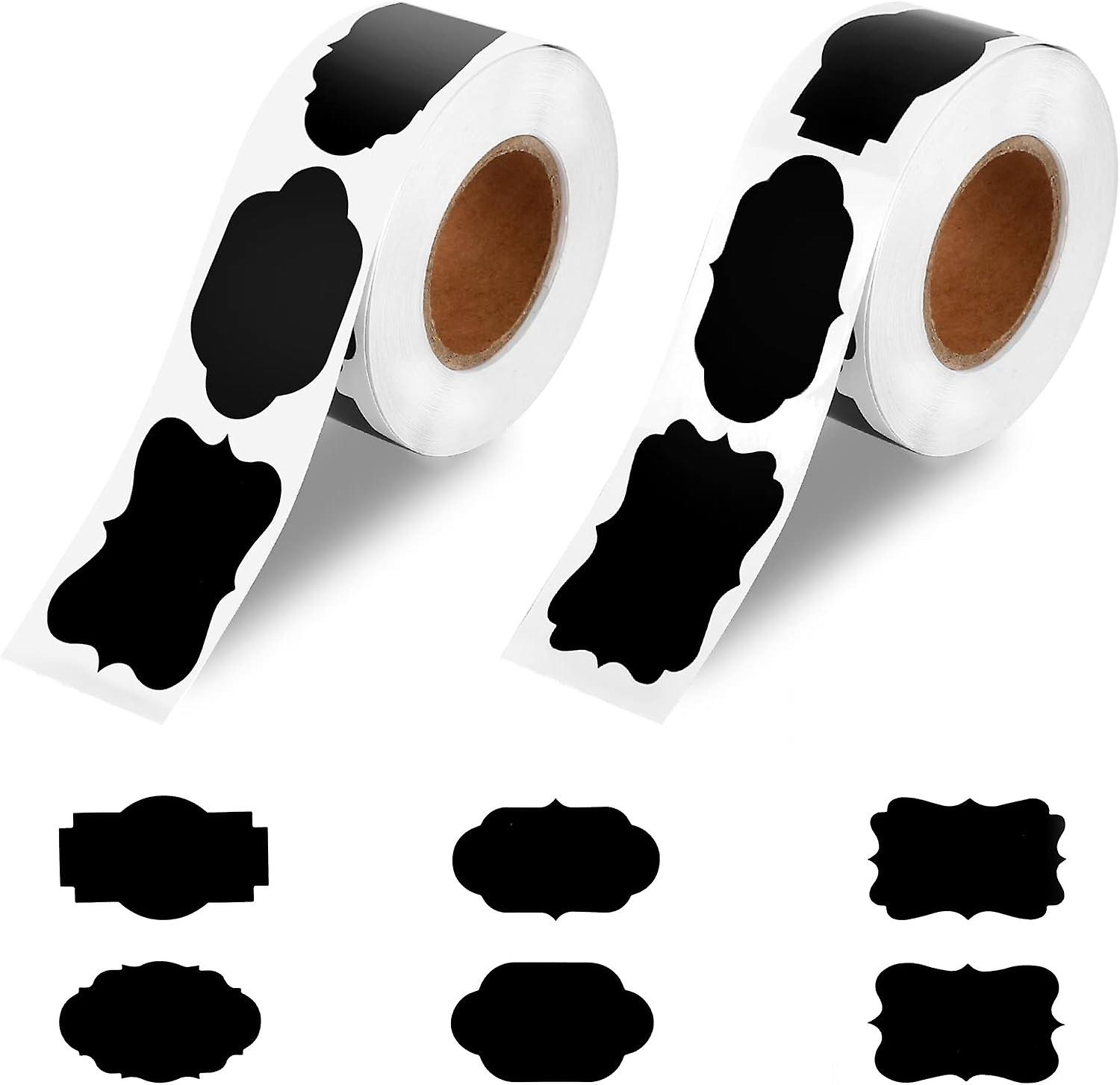 600Pcs Black Labels Chalkboard Labels Waterproof Chalkboard Stickers Reusable Condiments Chalkboard 