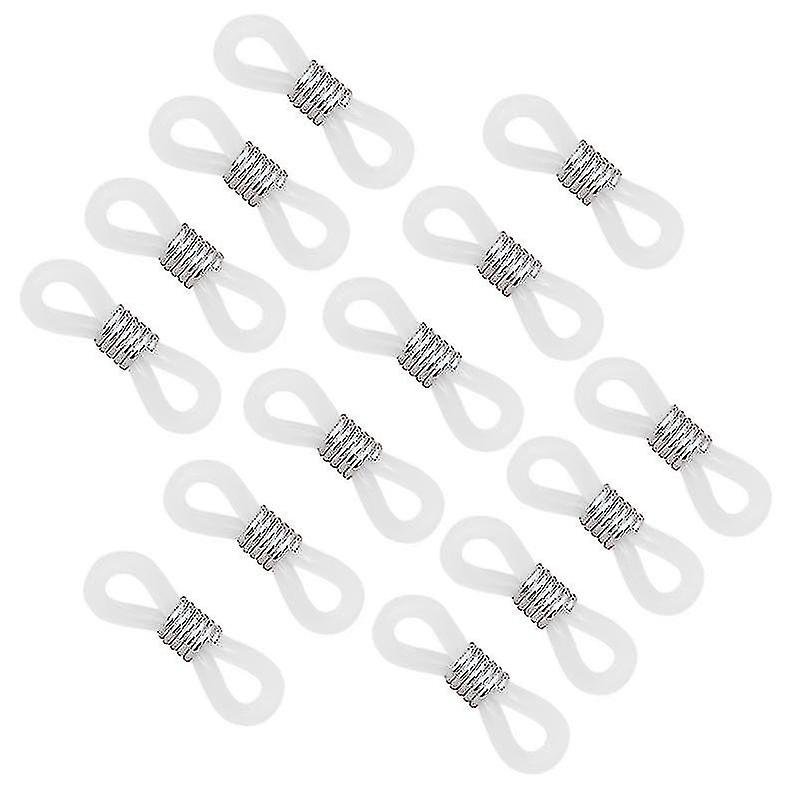100pcs Diy Silicone Glasses Chain Fixing Ring Spring Buckle Adjustable
