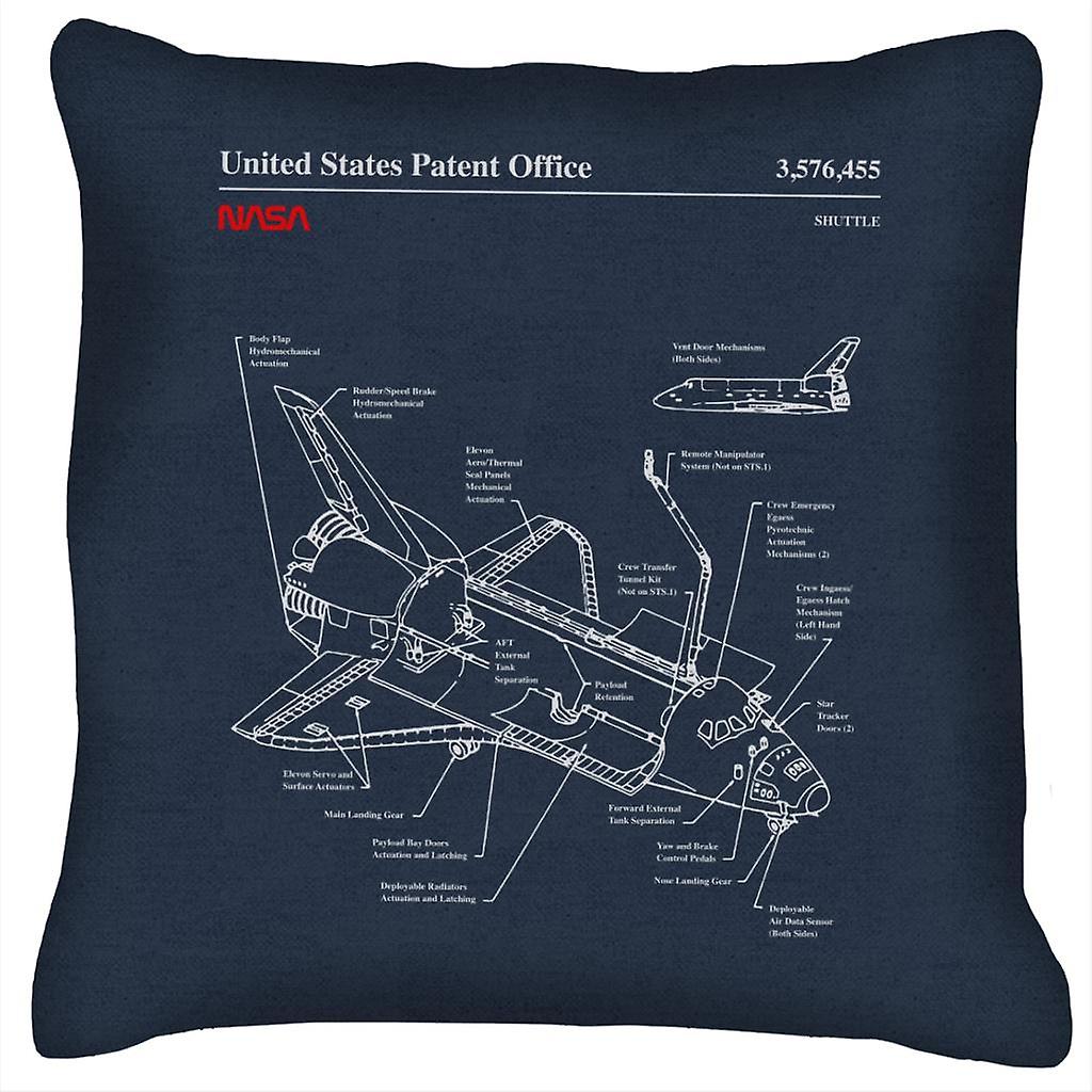 NASA Space Shuttle Blueprint Cushion
