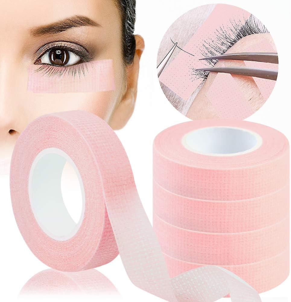 5 Rolls Pink Eyelash Extension Tape, Tissue Paper Eyelash Tape Ey
