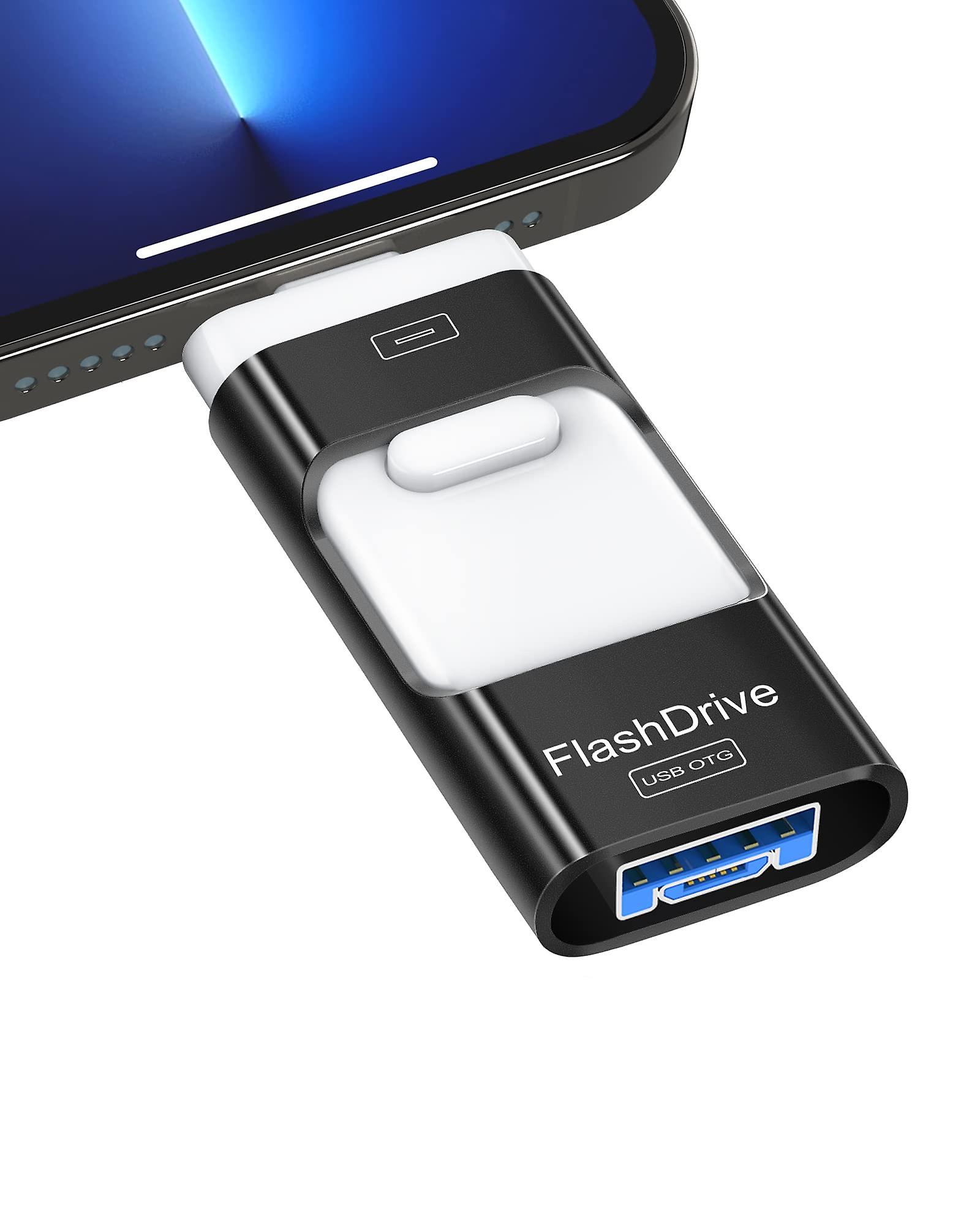128GB USB Flash Drive, Photo Memory Stick External Storage Thumb Drive Compatible