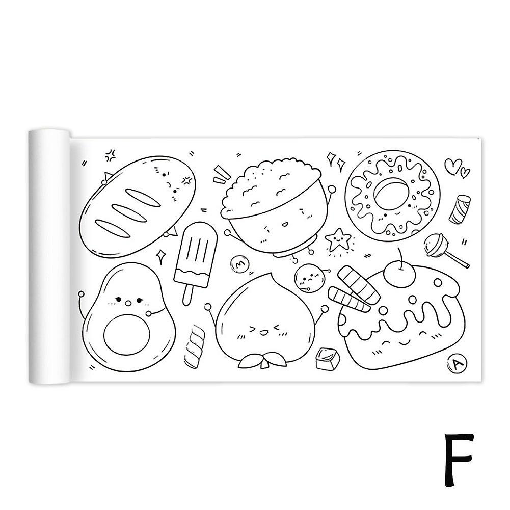 Childrens Drawing Roll 30x300cm Easy Tear Paper 6 Themes for Kids Art Craft Graffiti Creativity Development
