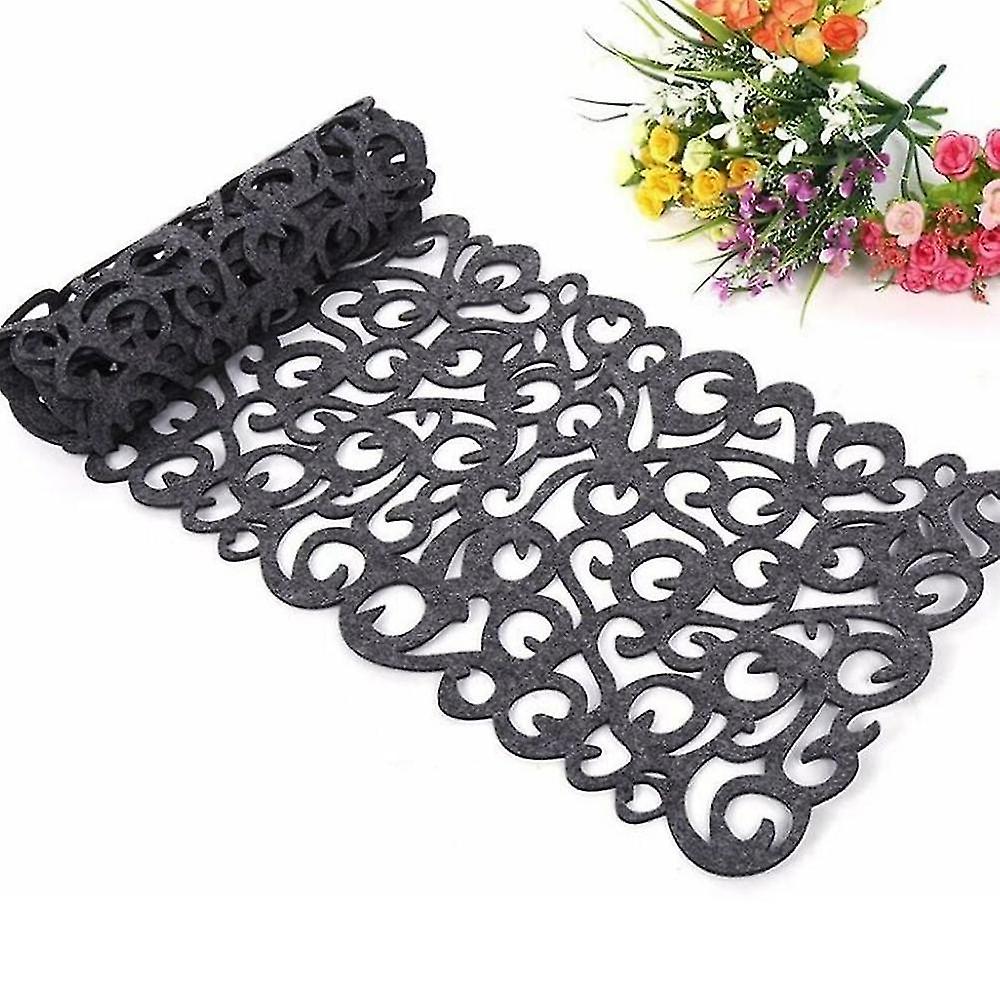 Washable Table Runner 102 x 29 cm Dark gray