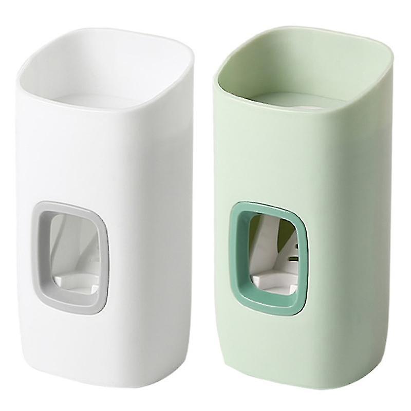 2pcs Wall Mounted Toothpaste Dispenser
