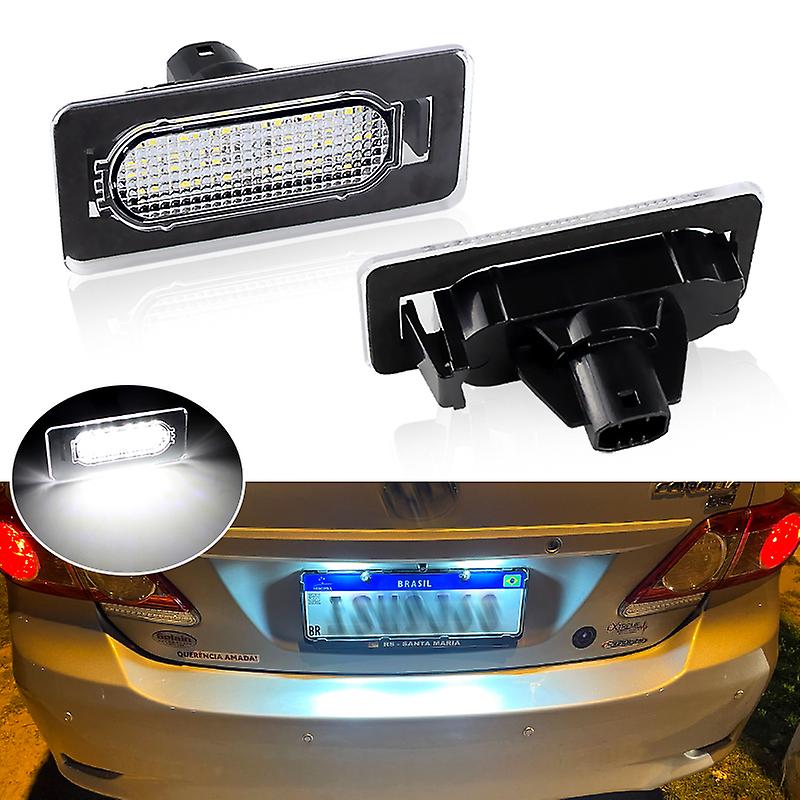 2pcs Error Free White Led License Plate Light Number Plate Lamp For Toyota Corolla 2019 2020 2021 Error Free Car-styling