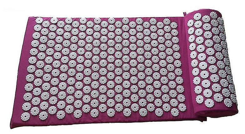 Purple Acupuncture Massage Pillow And Mat Set For Back Pain Relief X6527