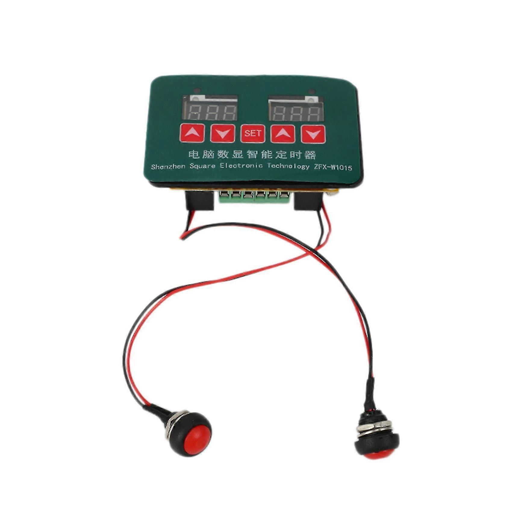 ZFX-W1015 12V 24V 220V LED Microcomputer Digital Display Temperature Controller Thermostat Intelligent Time Controller Adjustable Electronic Temperatu