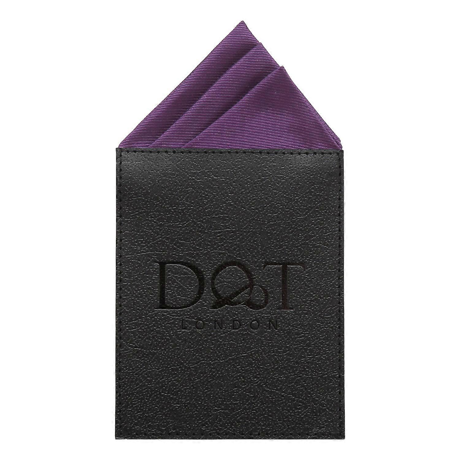 Aubergine Purple Plain Twill Pre-Folded Pocket Square One Peak