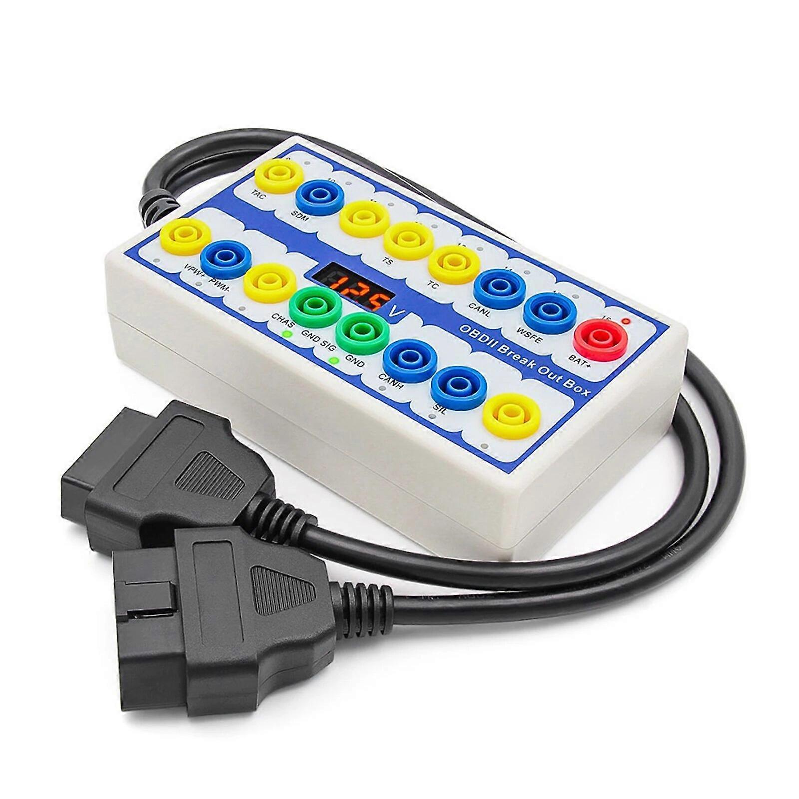 Obd2 16 Pin Junction Box Break Out Box Obdii Protocol Detector Diagnostic Connector Detector Can Test Box Automotive Connector FN9U6665