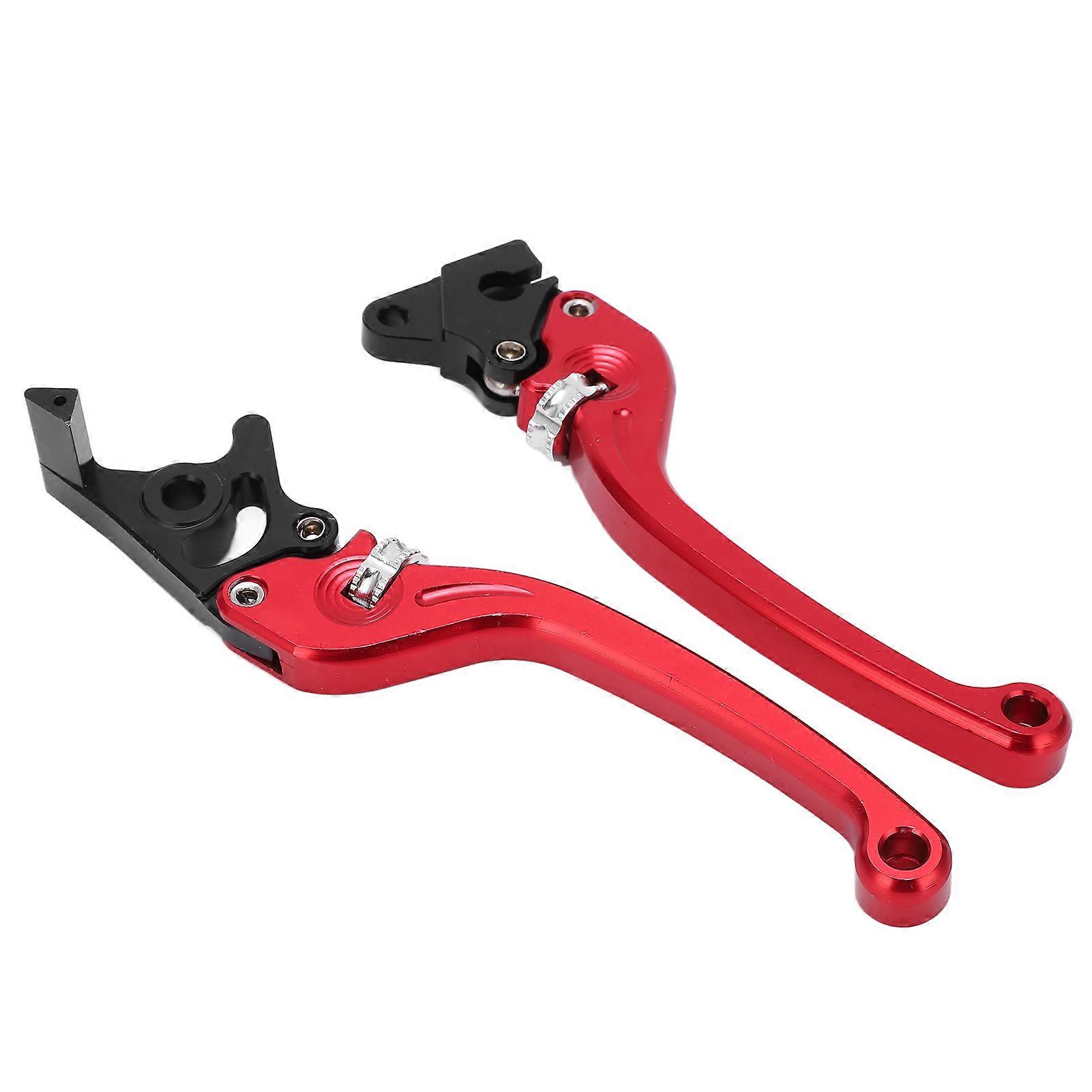 Brake Clutch Levers Handle High Sensitivity CNC Aluminium Alloy Universal Accessories for MotorcycleRed E2U812