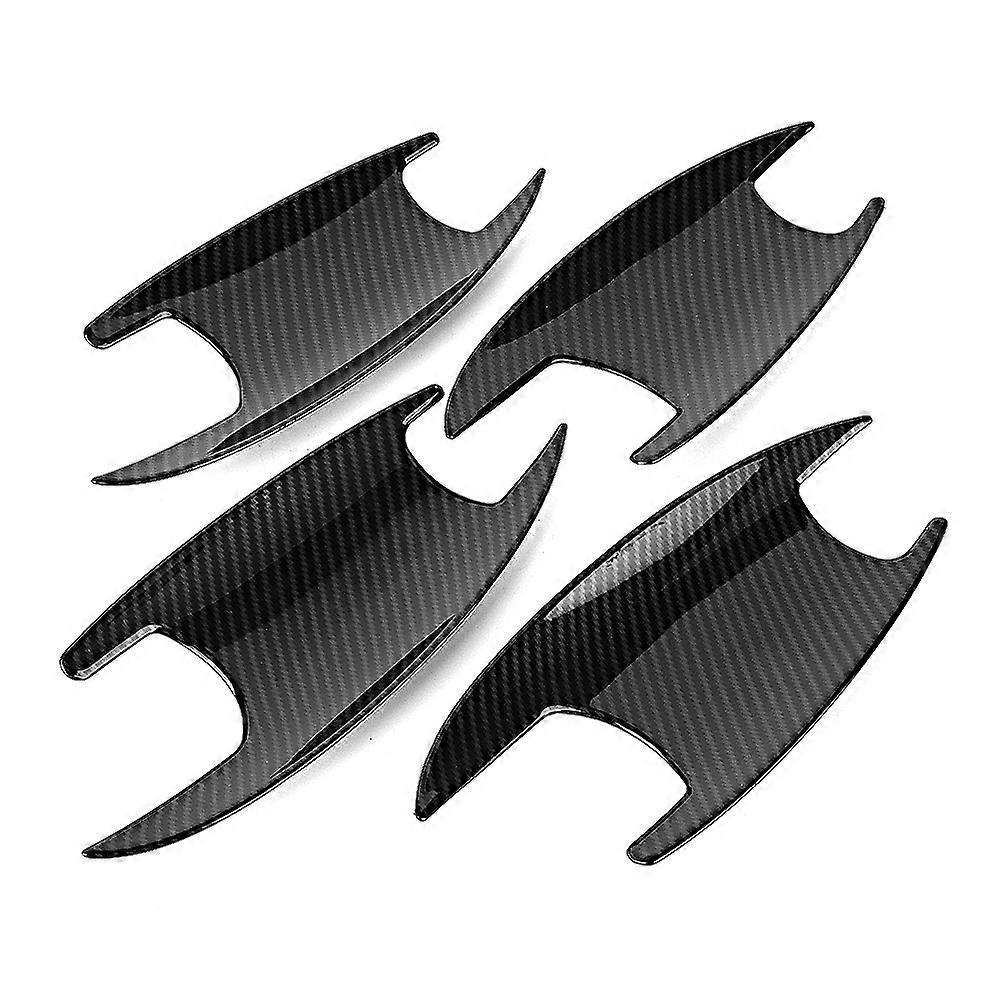 4pcs Carbon Fiber Texture Door Exterior Door Handle Bowl Caps Fits for Mercedes Benz B Class W247 2020 E2U811