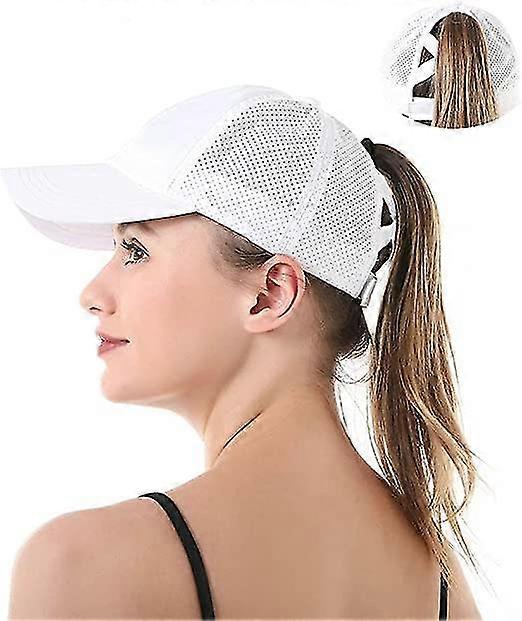 Unisex Baseball Cap with Ponytail Hole, UV Protection