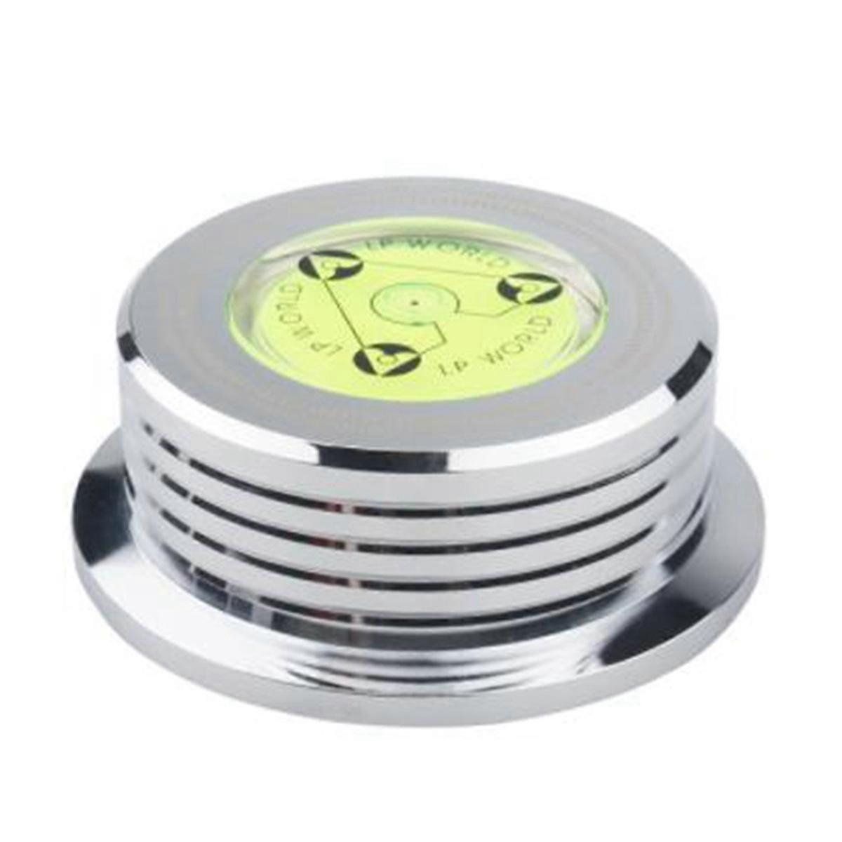 Universal 60Hz LP Vinyl Record Disc Turntable Stabilizer Aluminum Weight Clamp Silver