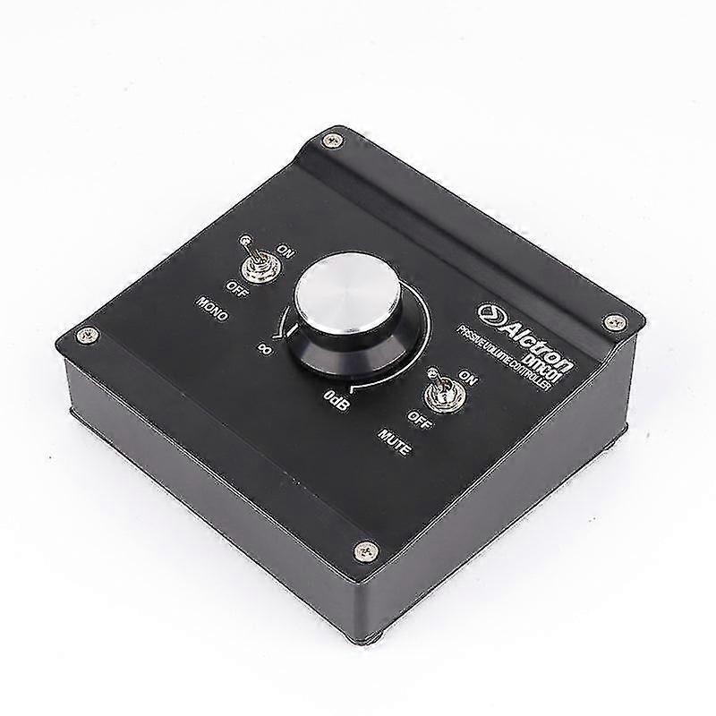 Alctron dmc01 passive monitor controller metal housing tiny and compact for studio recording live stream and broadcasting radio