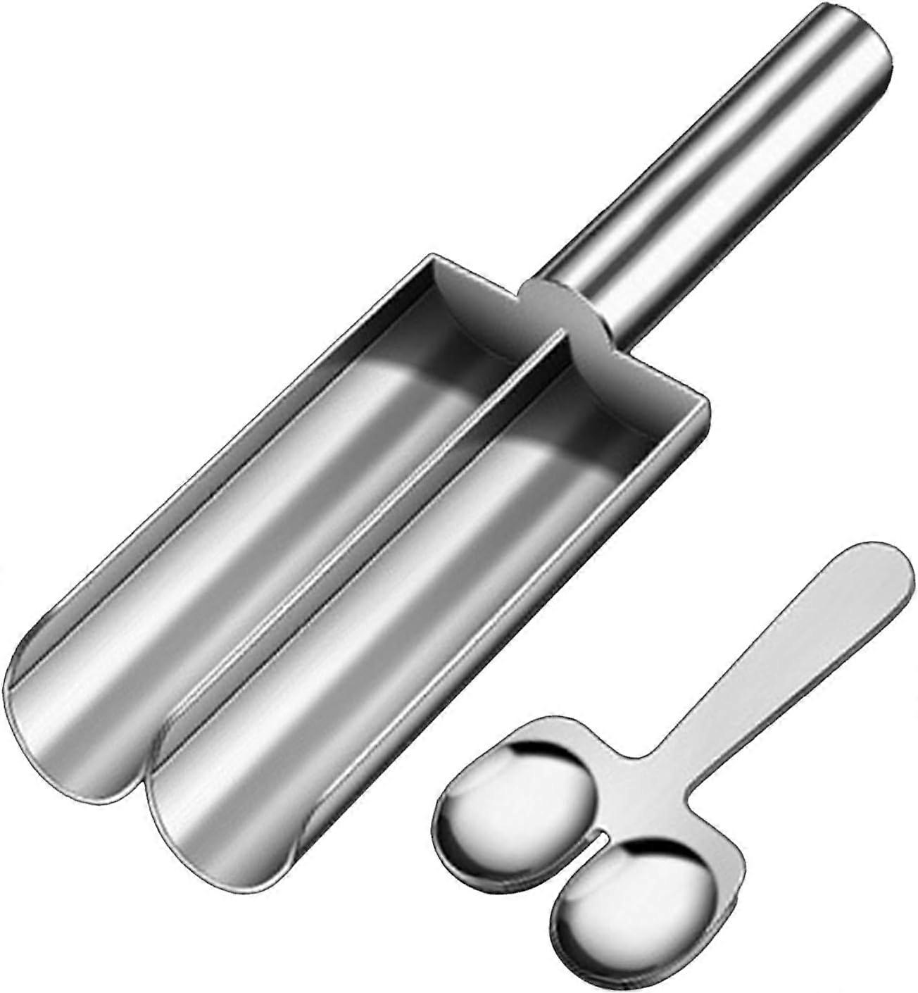 Stainless Steel Meatball Maker, Meatball Dispenser, Multi-Function Making for, Double Tube