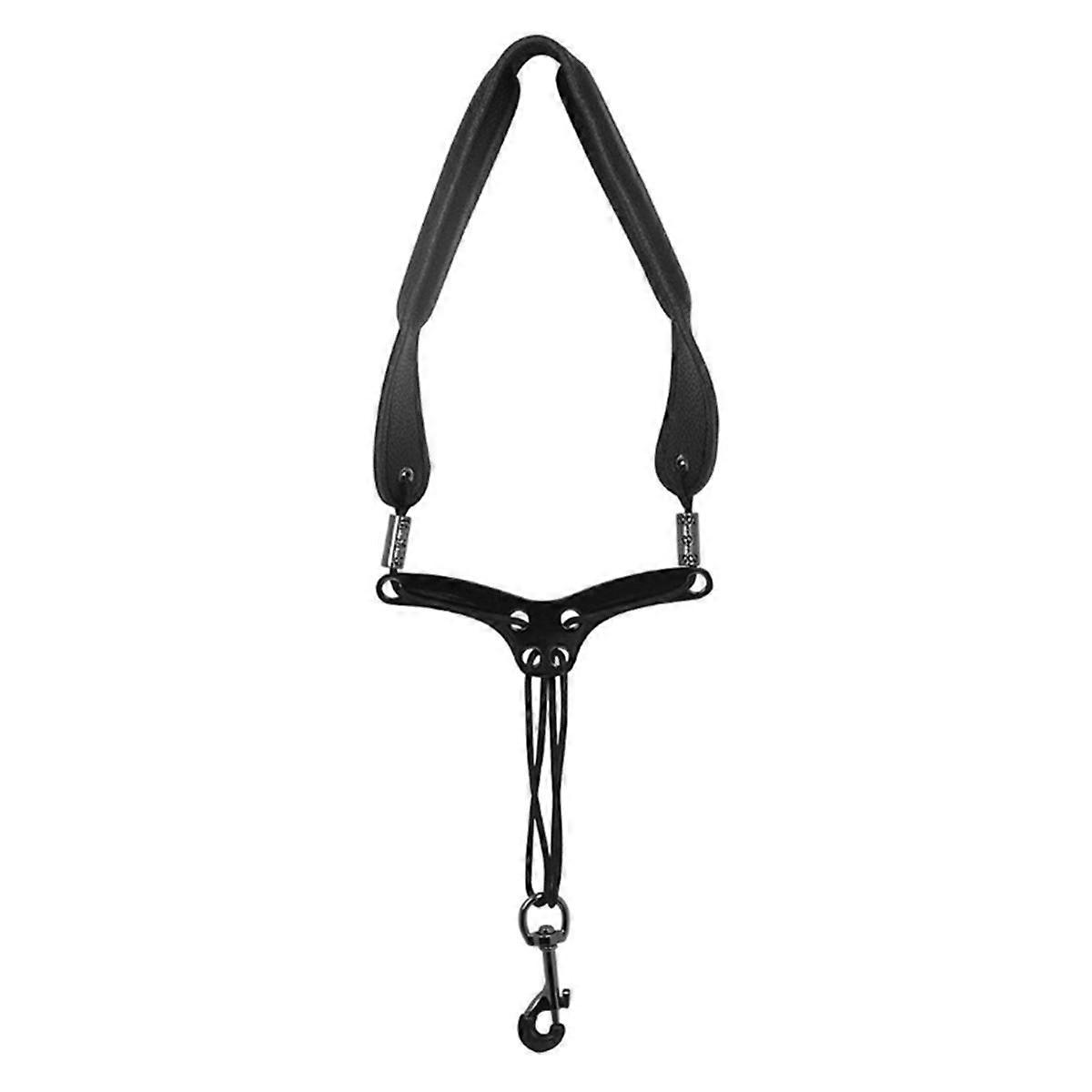 Saxophone Strap Adjustable Saxophone Neck Strap with Metal Hook Comfortable Breathable Saxophone Harness Sling