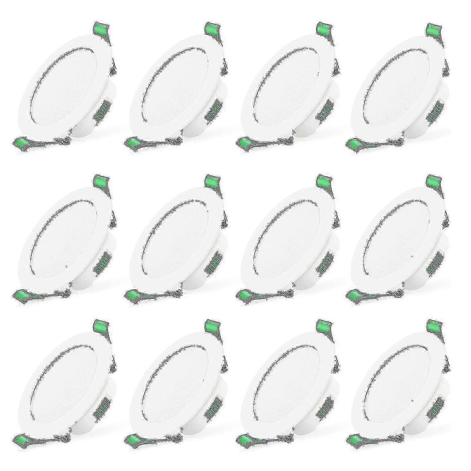 12pcs 7w White Led Downlight Recessed Ceiling Lights Slim Spot Light