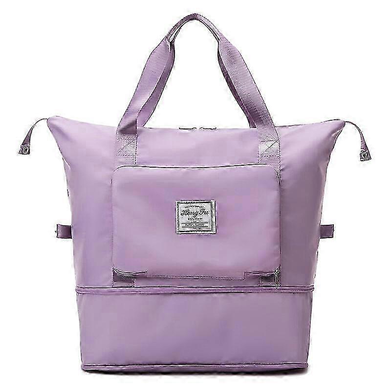 女性男性調節可能な旅行袋、軽量折りたたみ式ダッフルバッグ、週末バッグ大型折りたたみ式トートバッグ、耐水性大容量キャリーオン荷物