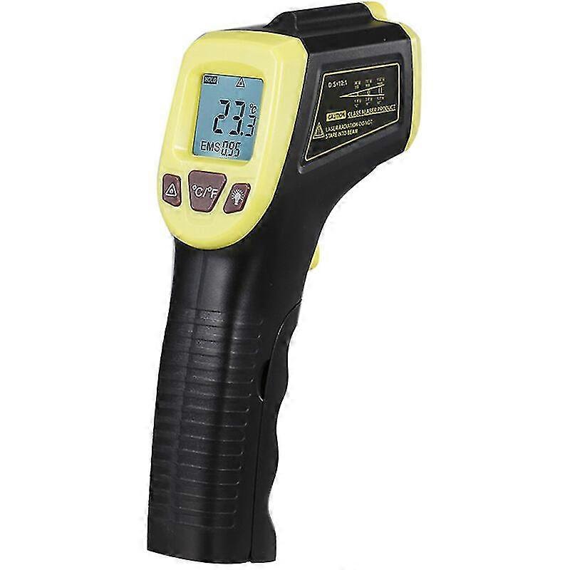 Infrared Thermometer Non-Contact Digital Laser Temperature Gun -50C to 600C (-58F to 1112F) with LCD Display, Yellow
