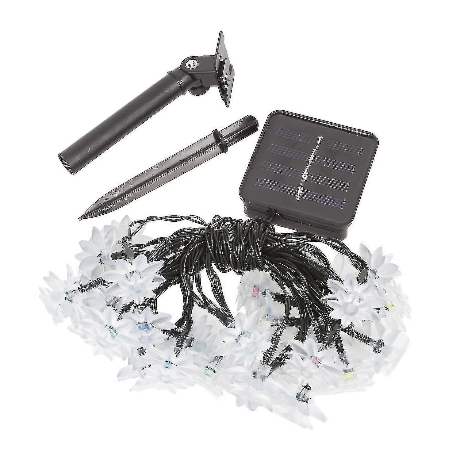 Solar Double-layer Flower Lamp Creative Garden Decorative Color String Multicolour