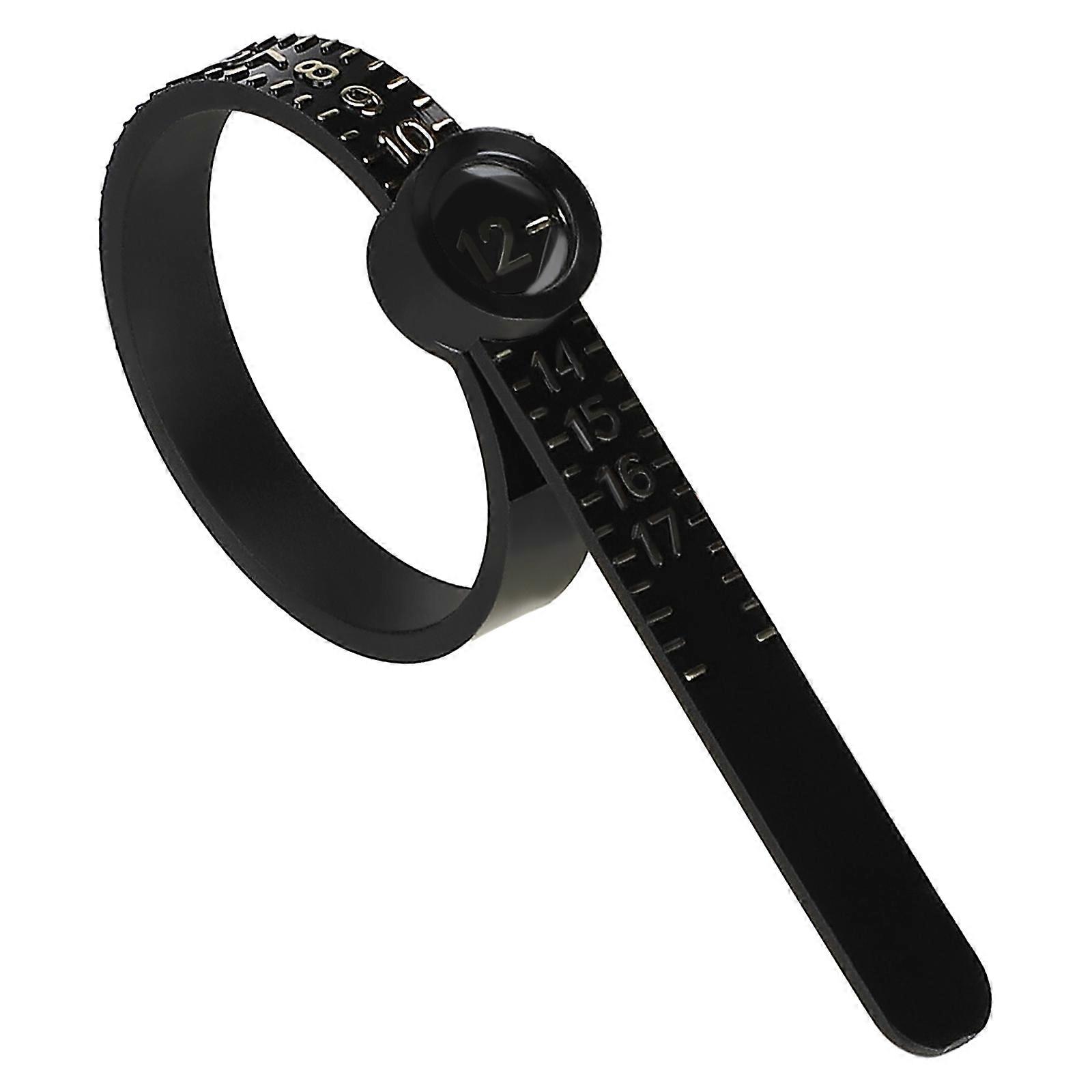 [Ande Online] (Order Remarks: Single OPP Bag) Ring Hand Size Measuring Device with Magnifying Glass (Mido Black)