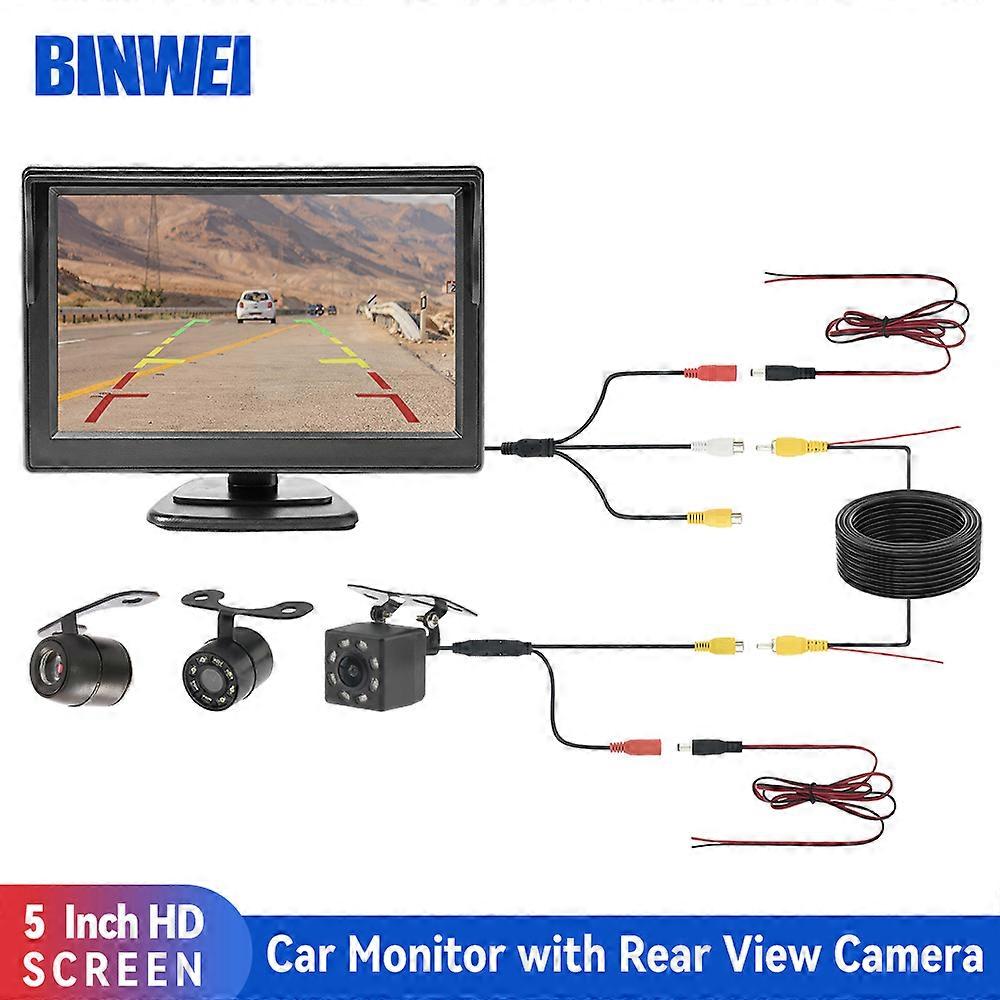 Inch Car Rear View Camera Monitor for Vehicle Video Parking LED Night Vision HD Reversing Camera with Screen Display