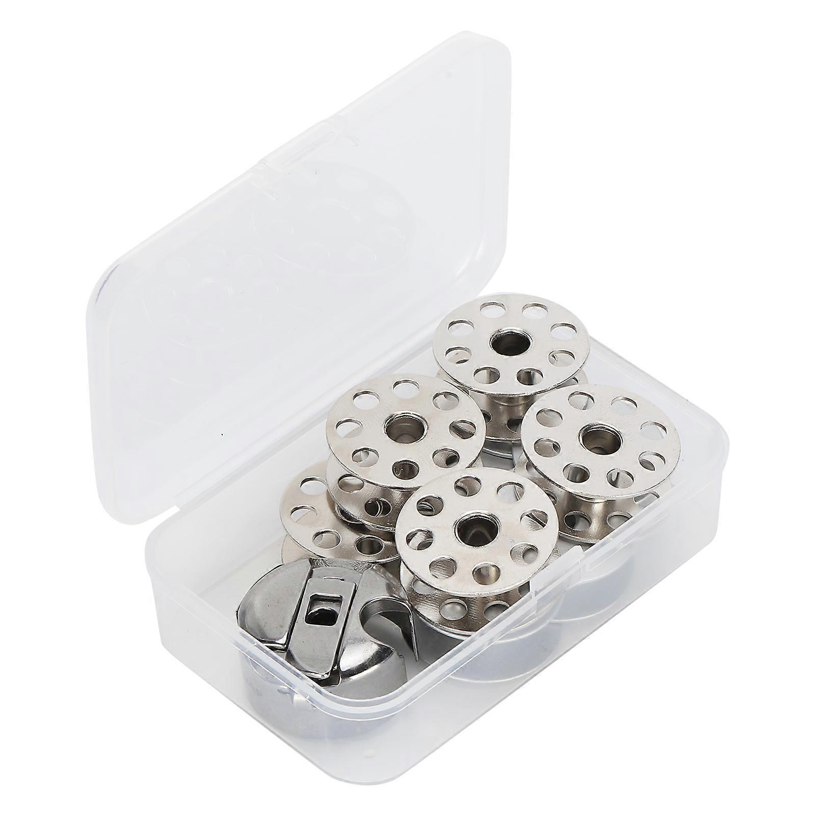 10Pcs Bobbin Bobbin Case fém orsó sétaláb ipari varrógép tartozékok