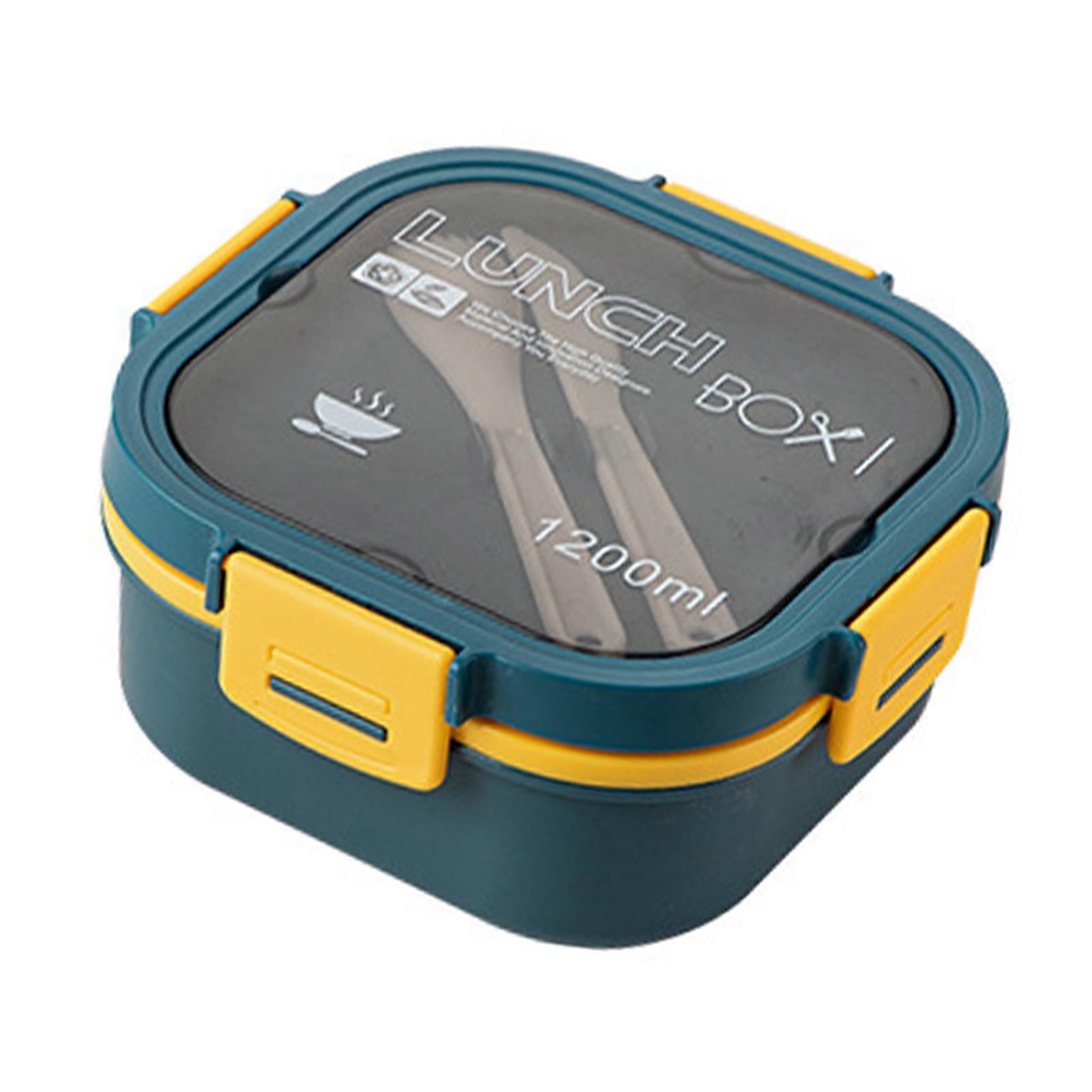 2 Layer Plastic Salad Lunch Box Microwave Safe Salad Lunch Container Portable Fruit Fat Reducing Light Food Picnic Box for Office Workers