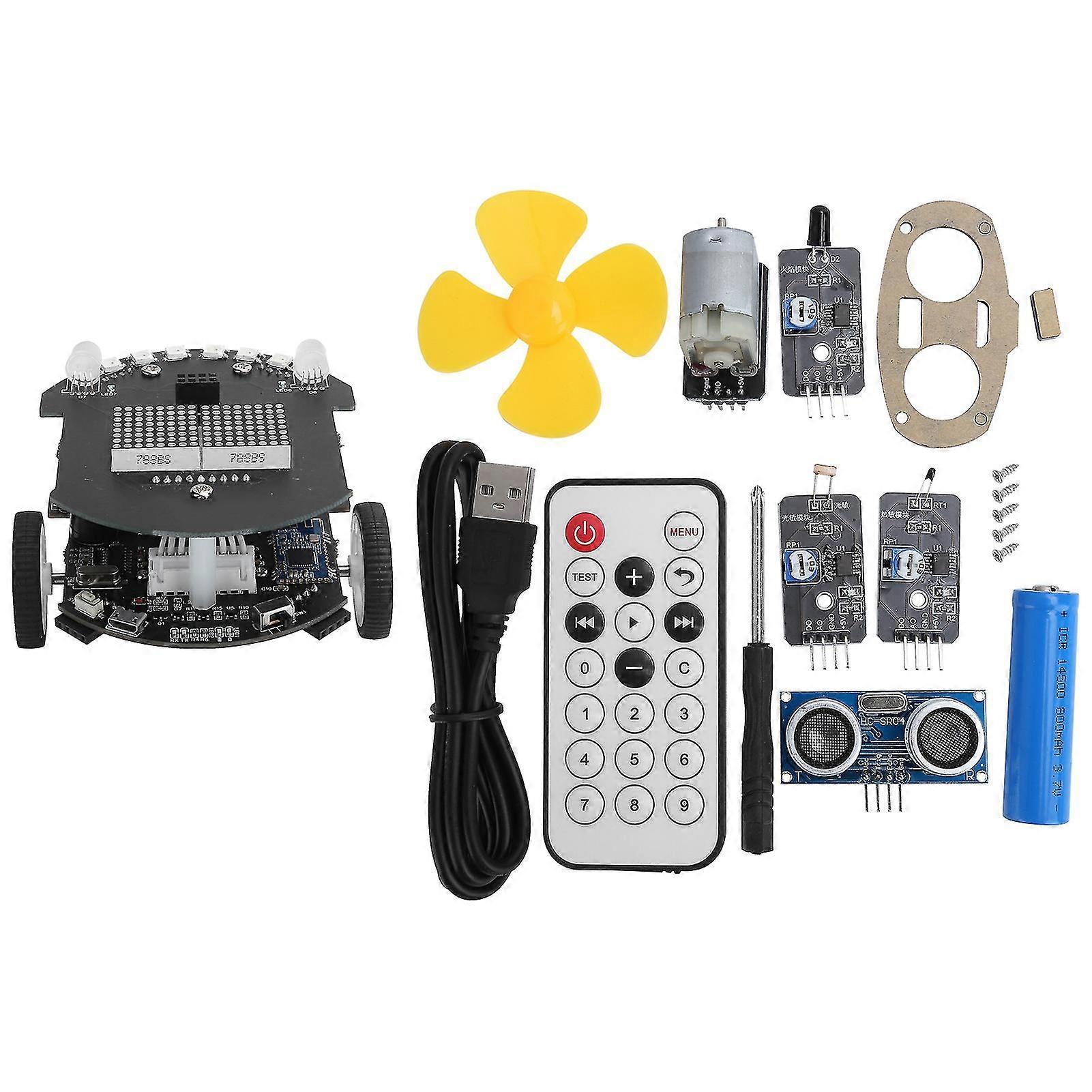 KINCJON Mechanical DIY Coding Robot Programming Remote Control Car Infrared compatible with Children-YM