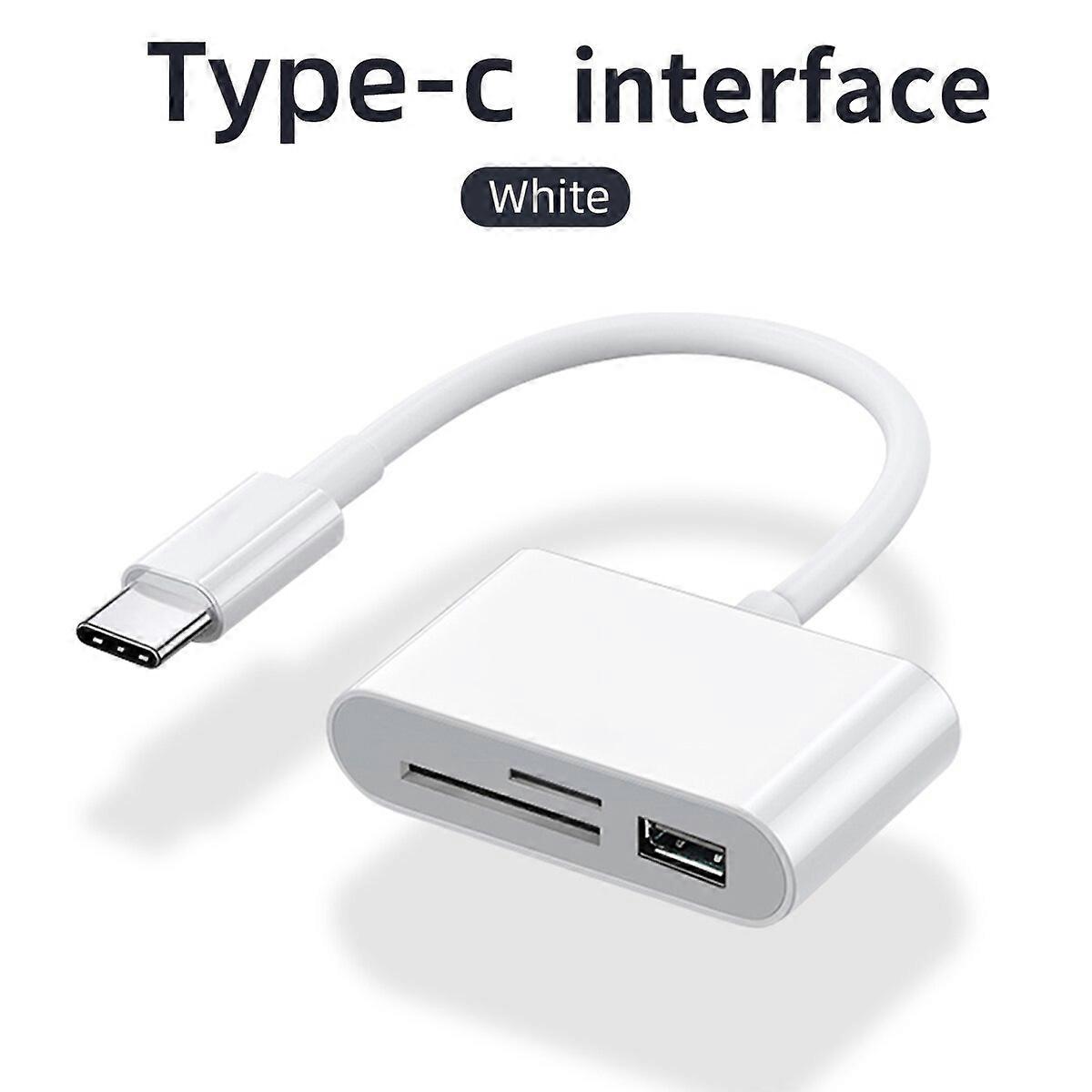USB-Kartenleser 3 in 1, Mehrfach-OTG-Adapter, TF-SD-Kartenleser, USB-Anschluss, Datenübertragung, Flash-Disk