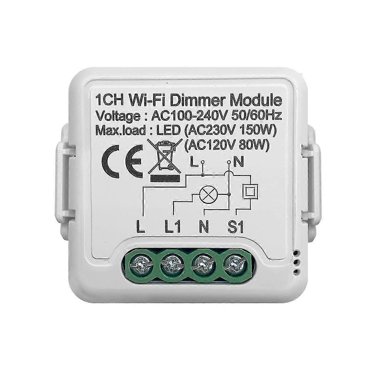 Tuya Wifi Smart Dimmer Switch Module 10a Support 2 Way Control 1 Gang Compatible For Google Home Al