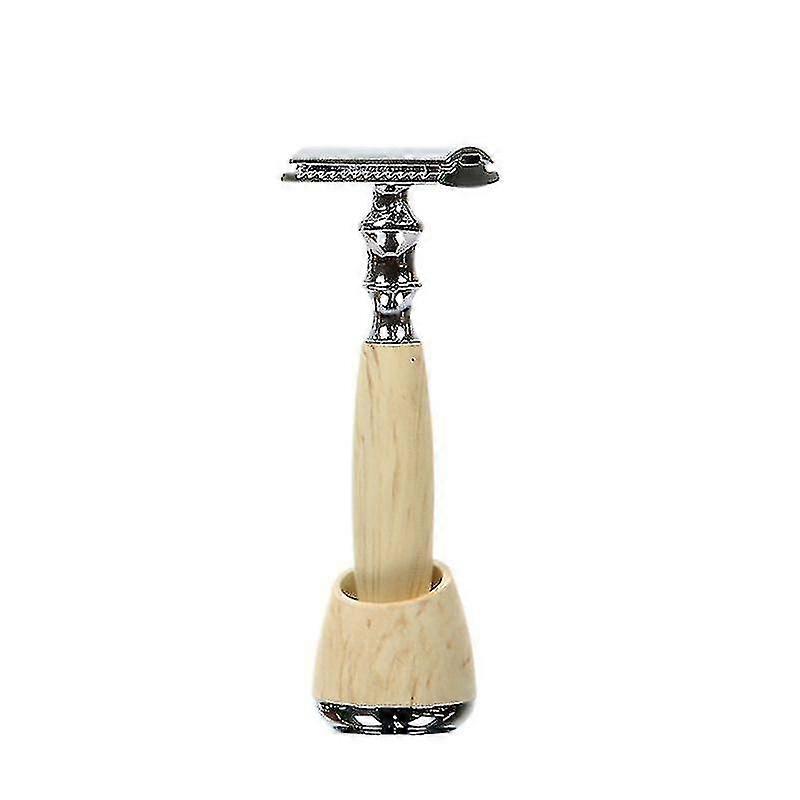 Razor Shaving Kit Double Edge Safety Razor With Stand Aluminum Alloy Handle Manual Beard / Mustache Removal Tool Kit