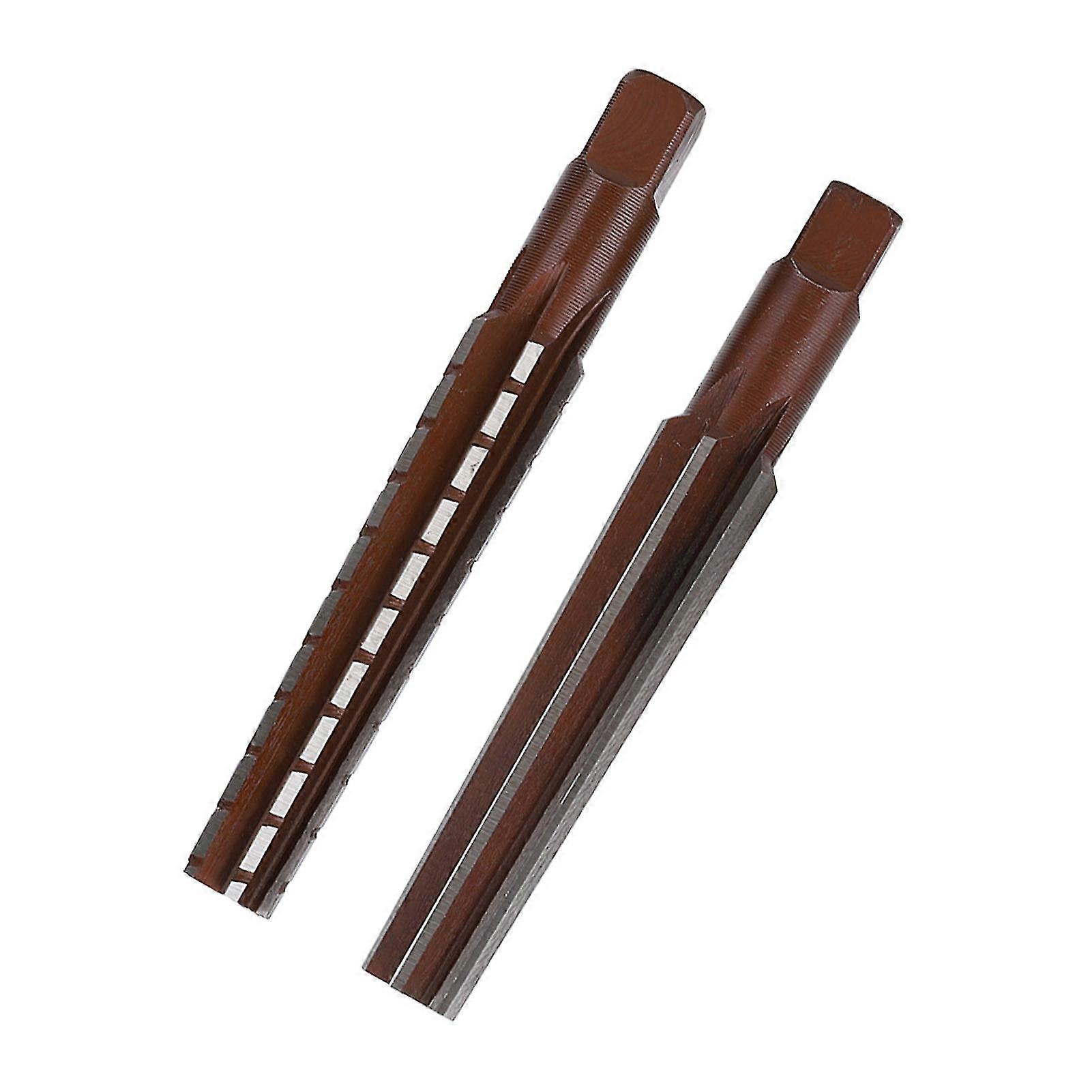 HighCarbonSteelStraightShankHandReamer(MT1#)-2PCSRoughFineMorseTaperReamer