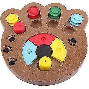 Pet leketøy, Ooden valp leketøy, søt valp Multifunksjonell interaktiv mat behandlet tre leketøy for kjæledyr hund og katt pote (1pc) (klo)