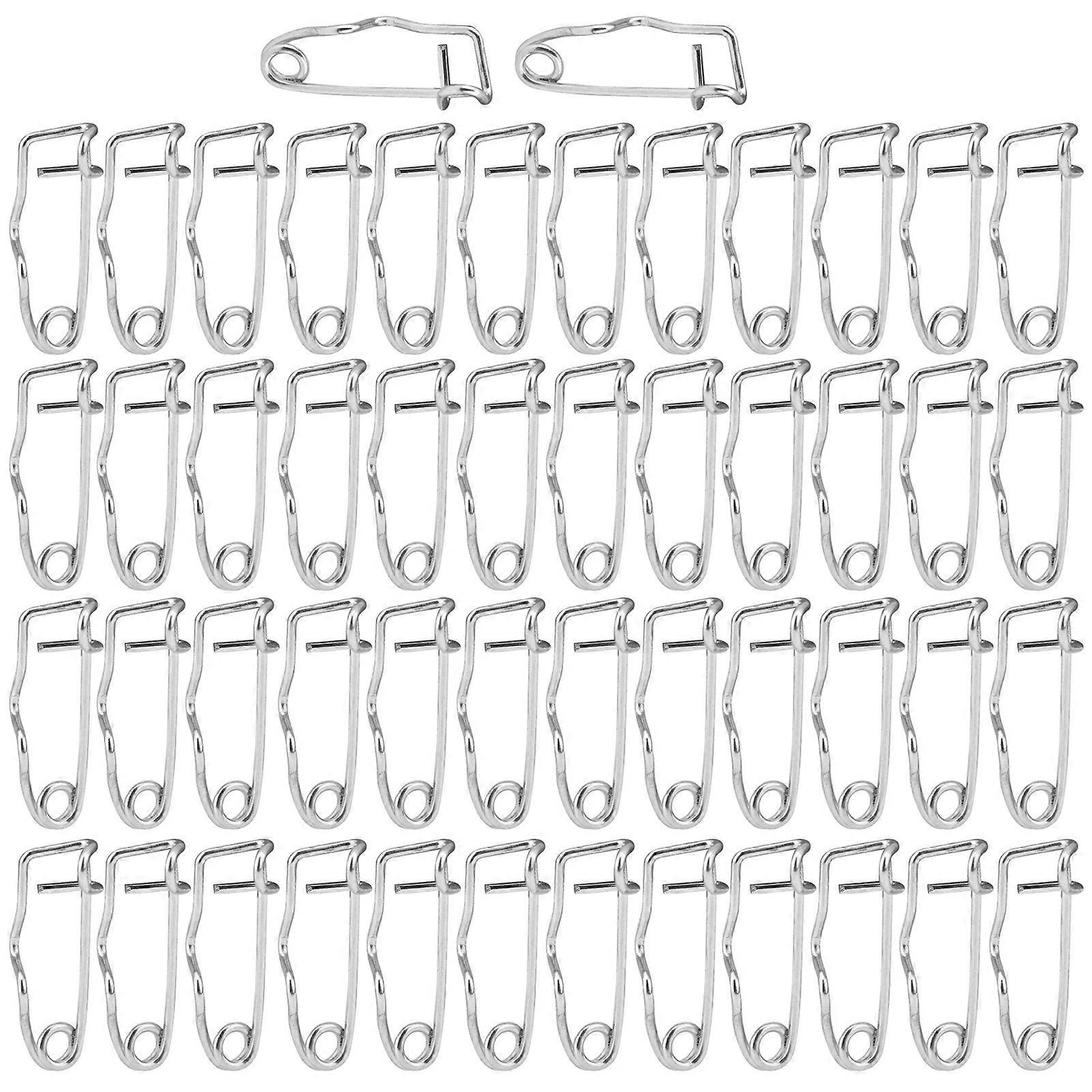 50 قطعة من إبر السلامة المعدنية دبابيس بروش قفل دبوس المشبك دبوس السحابة أداة الخياطة الحرفية (27 مم)