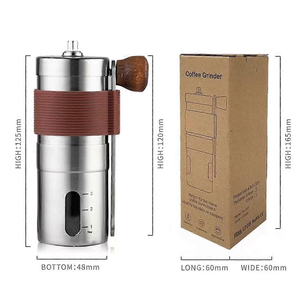 Manual coffee bean grinder portable with adjustable settings for coffee bean grinder coffee grinder french press send brush