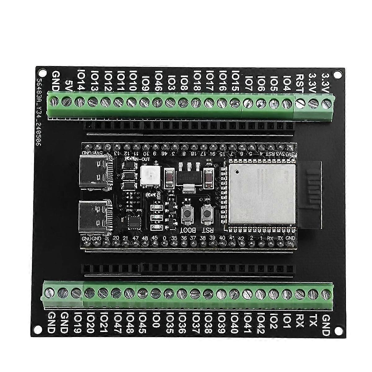 Scheda di espansione Esp32-s3 Gpio 1 in 2 scheda di breakout Scheda di espansione a doppio strato con scheda di sviluppo N8R2/N16R8 A