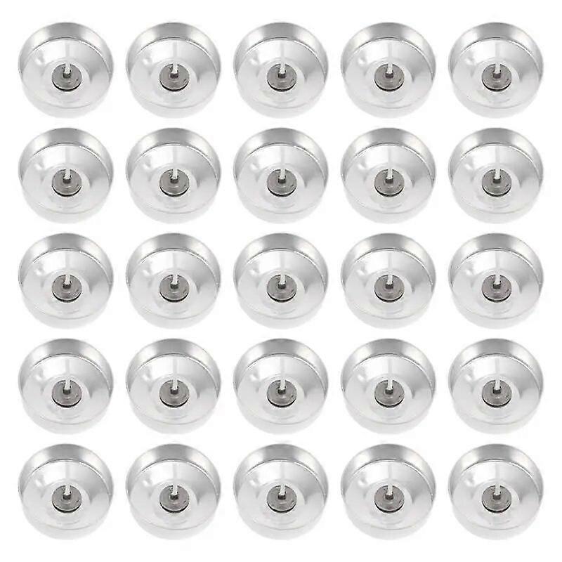 100 Sets Refillable Tealight Tin Refillable Cosmetic Container Bead Cup Tealight Candle Tins Eye Shadow Tin