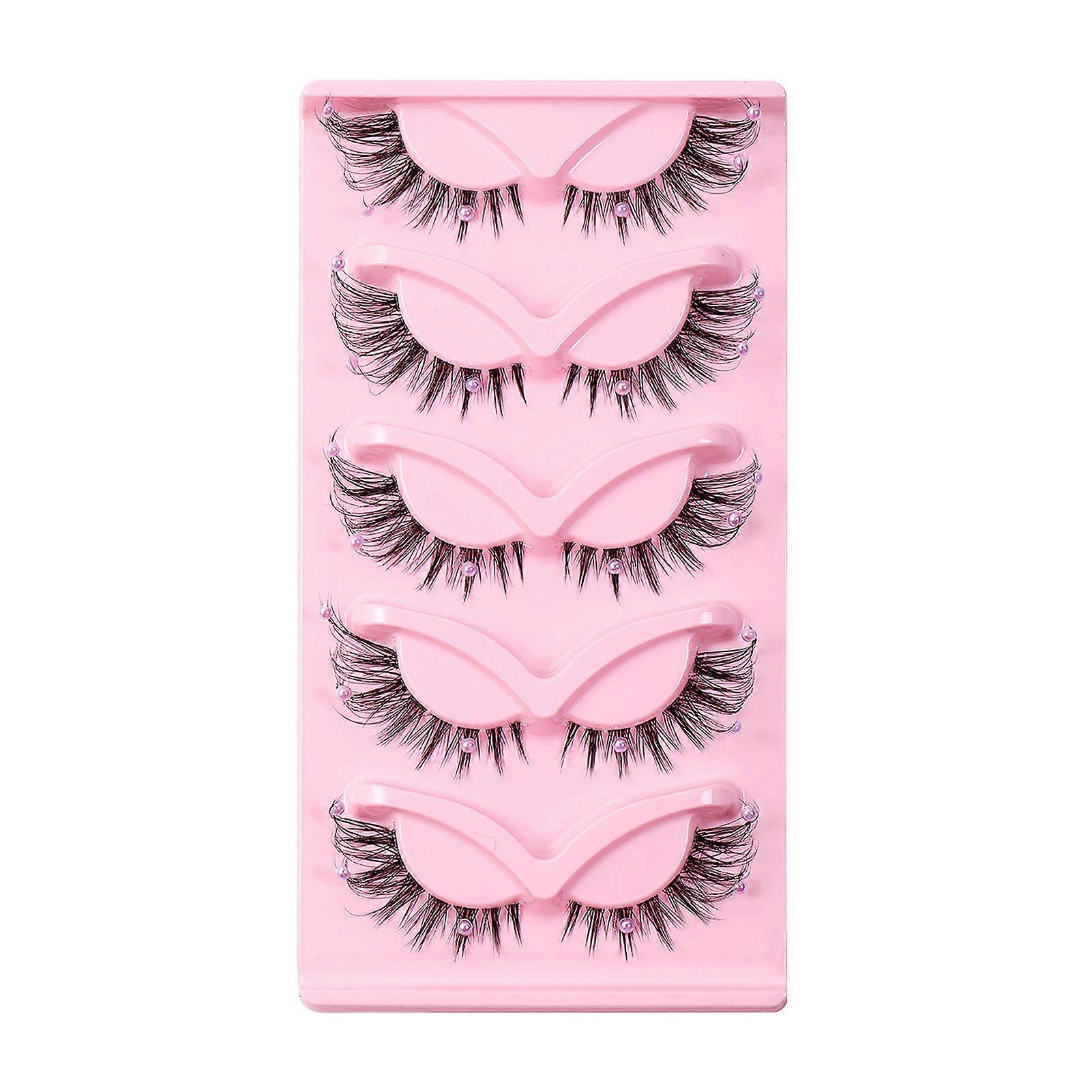 Lashes False Eyelashes Dramatic False Eyelashes Glitter Beaded Wispy Lashes for Christmas Halloween Party