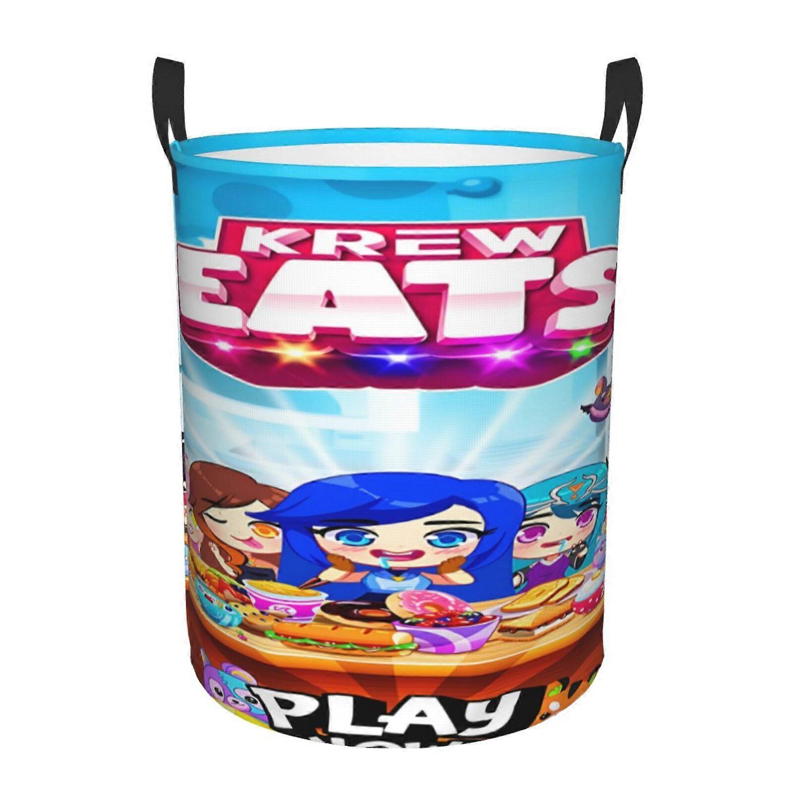 Itsfunneh Krew 3d Graphic Flame Laundry Basket Fire Flame Clothes Hamper Storage With Handle-SYS27580