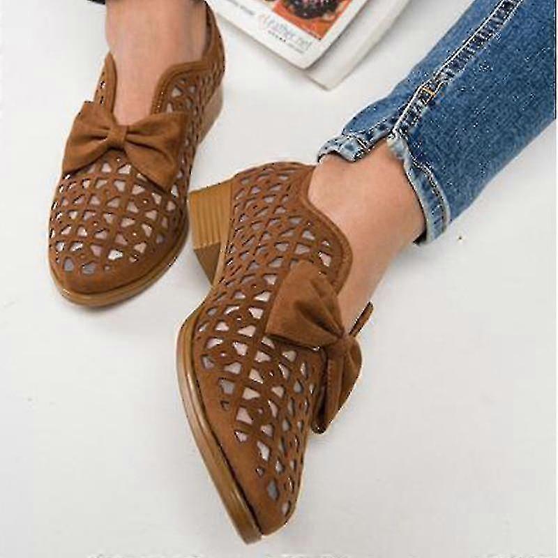 Bowtie flats ανοιξιάτικα παπούτσια για τη γυναίκα, δερμάτινο παπούτσι