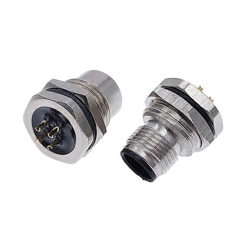 M1216 Sensor Connector Flange Socket panel front mount threaded coupling Male&Female 4pin 5pin 8Pin front nut A Type