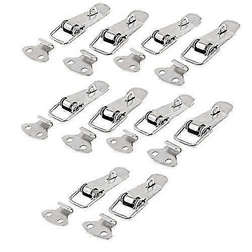 Tone Stainless Steel Hardware Toolbox Drawer Toggle Latch Silver 10pcs