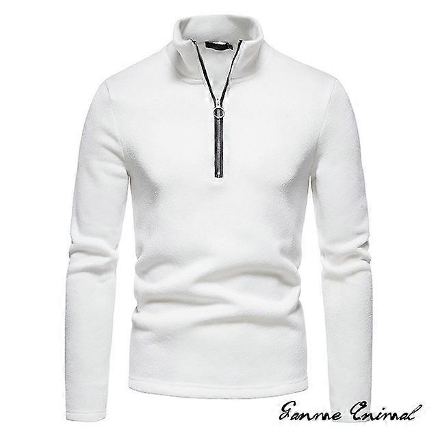 JWL-Warm Zipper Sweater Winter Jacket Solid Color High Collar Sweatshirts Pullover Men Jumpers Oversize Turtleneck Knitted S-3XL