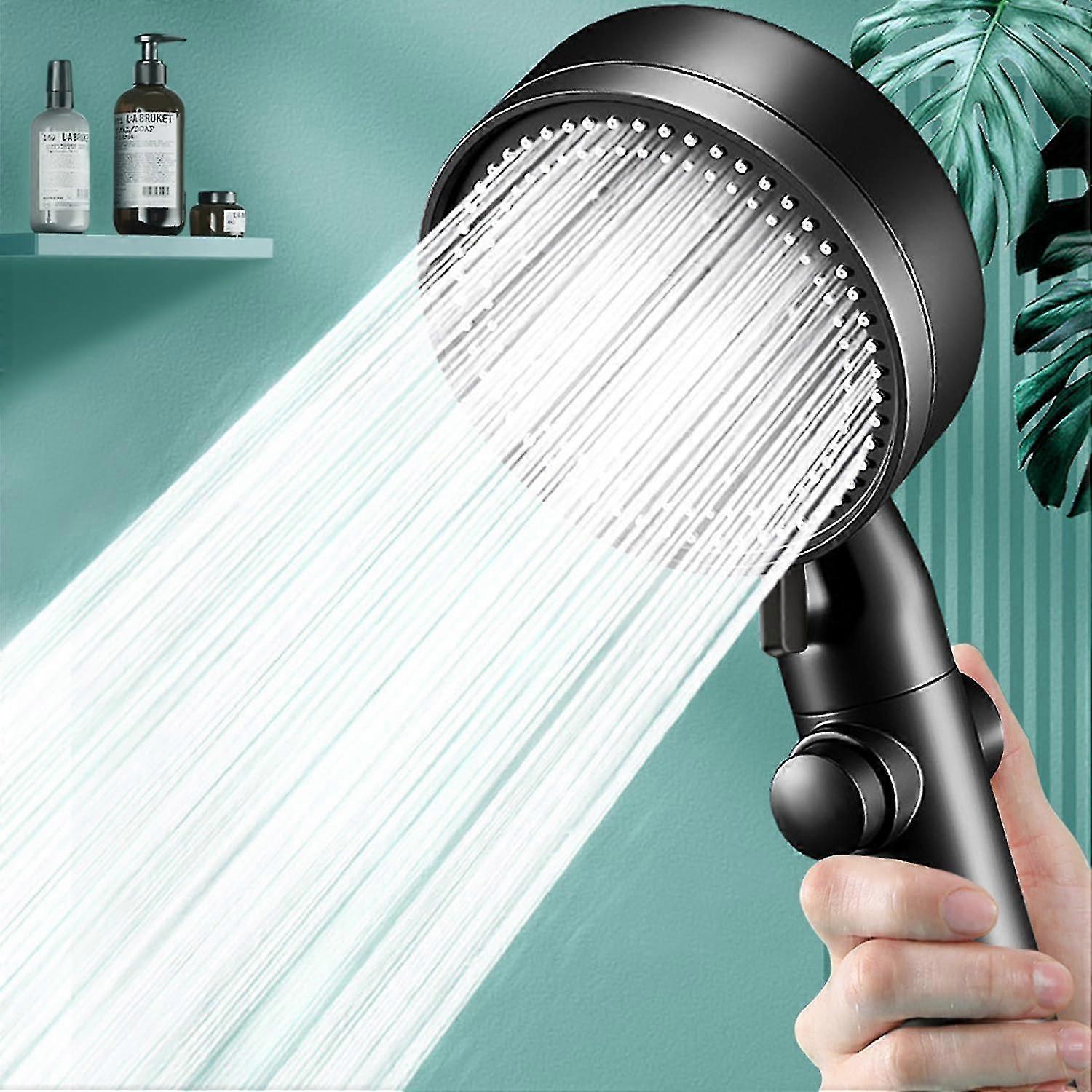 5 Functions Shower Head Shower Head With Handheld High Pressure-full Body Coverage Powerful Rain Hard Water Softener Filtered Shower Head, 5 Spray Mod